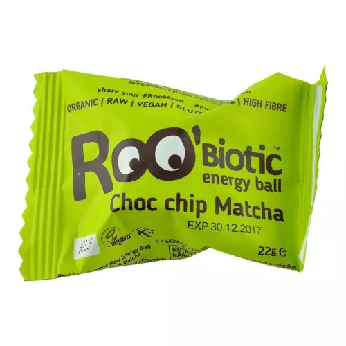 Roobiotic cu ciocolata si ceai matcha eco, 22g, Roobar