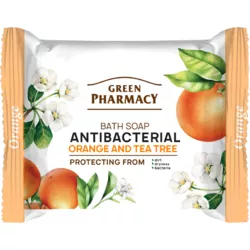 Sapun solid antibacterian cu portocale si ceai verde, 100g, Green Pharmacy