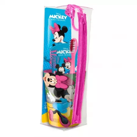 Set de voiaj igiena orala pentru copii cu borseta Disney Minnie, +3ani, Mr.White
