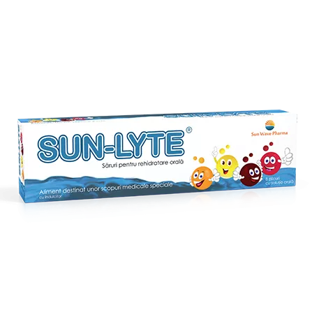 Sun-Lyte saruri de rehidratare, 8 plicuri, Sun Wave