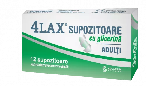 Supozitoare cu glicerina pentru adulti 4Lax, 12 bucati, Solacium Pharma