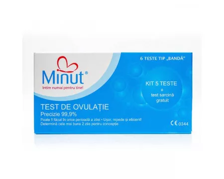 Test ovulatie Minut-banda 5buc+ 1 test sarcina
