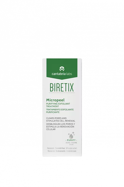 Tratament exfoliant si purificator Micropeel Biretix, 50 ml, Cantabria Labs