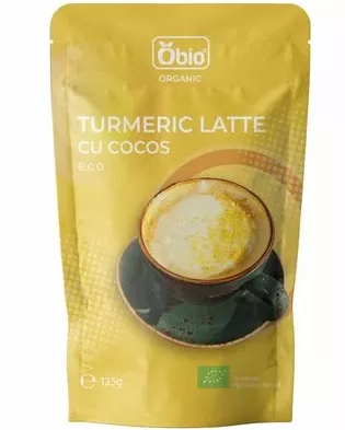 Turmeric latte cu cocos bio, 125g, Obio