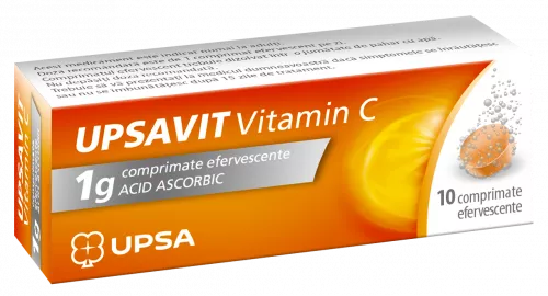 Upsavit Vitamina C, 10 comprimate, UPSA