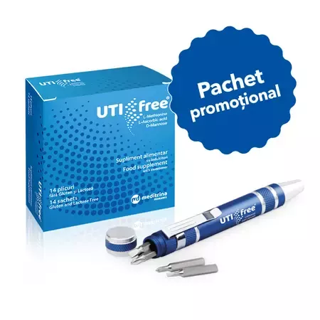 Pachet UTI Free, 14 plicuri + surubelnita cadou, Meditrina