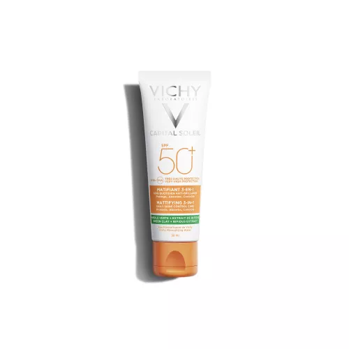 Crema matifianta anti-stralucire 3 in1 SPF50+ Capital Soleil, 50 ml, Vichy