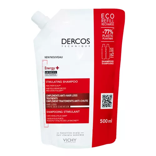 Sampon Dercos Energy + cu actiune energizanta EcoPack, 500ml, Vichy