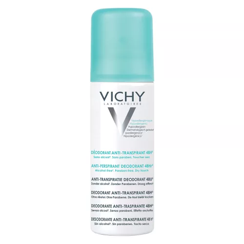 VICHY Deo spray antiperspirant fara alcool, eficacitate 48h, 125ml