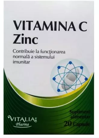 Vitamina C + Zinc, 20capsule (VitaliaK)