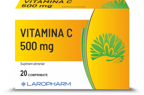 Vitamina C+ 500 mg, 20 comprimate, Laropharm