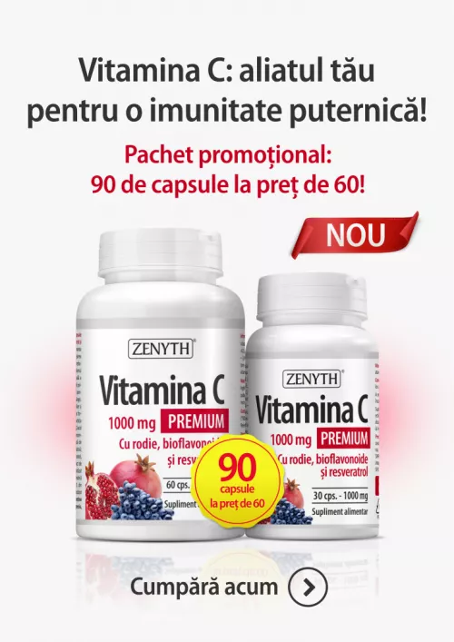 Vitamina C 1000mg Prem Rodie 60cps+30cps(Zenyth)