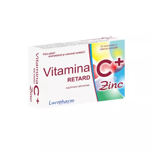Vitamina C Retard 600mg + Zinc x 30cpr (Laropharm)