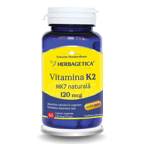 Vitamina K2 naturala 120mcg x 60cps (Hernagetica)