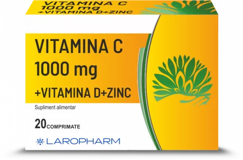 Vitamina C 1000mg +vit D+Zinc 20cpr Laropharm