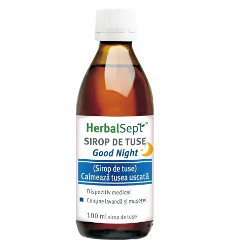 Sirop de tuse HerbalSept Good Night, 100 ml, Zdrovit