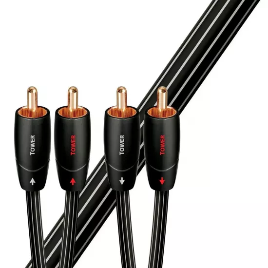 Cabluri audio (semnal) - Cablu audio 2 x RCA - 2 x RCA AudioQuest Tower 1 m, audioclub.ro