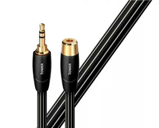Cabluri audio (semnal) - Cablu audio Jack 3.5 mm Male - Jack 3.5 mm Female AudioQuest Tower 1 m, audioclub.ro