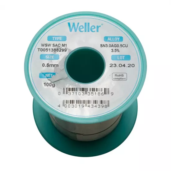 Aliaj de lipit Weller 0.5 mm 100 g