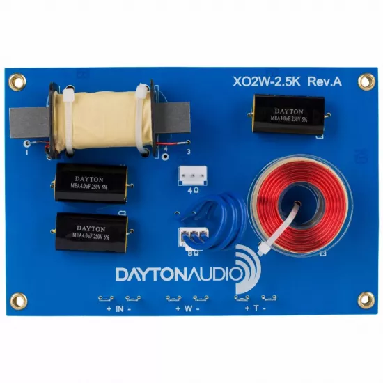 Filtre complete - Crossover Dayton Audio XO2W-2.5K, 2 cai, 300 W, 2.5 kHz, audioclub.ro