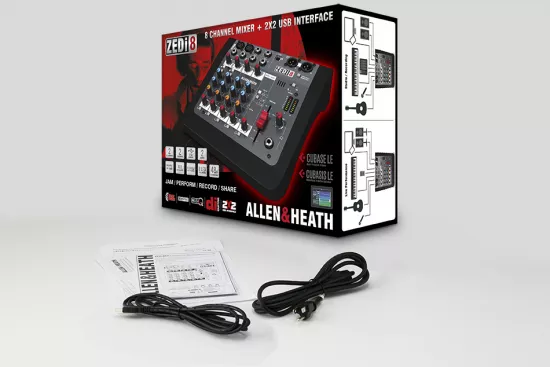 Mixer hibrid compact Allen & Heath ZEDi-8, interfata USB