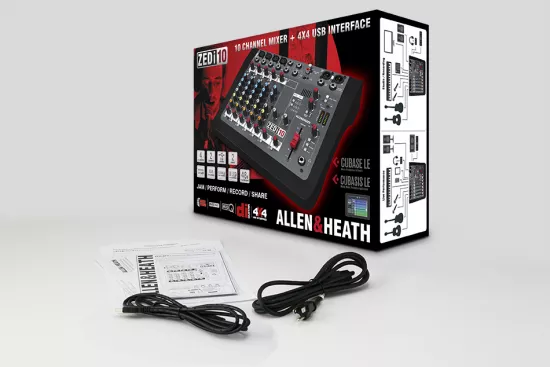 Mixer hibrid compact Allen & Heath ZEDi-10, interfata USB