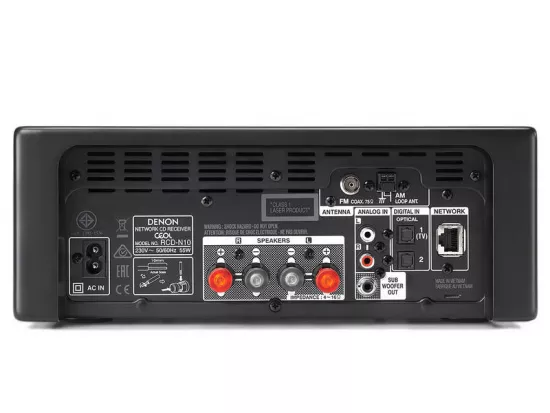 Amplificatoare multicanal (receivere) - Receiver AV stereo Denon RCDN-10 Black, audioclub.ro