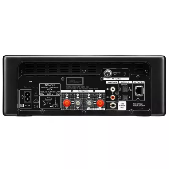 Receiver AV stereo Denon RCDN-11 DAB Black