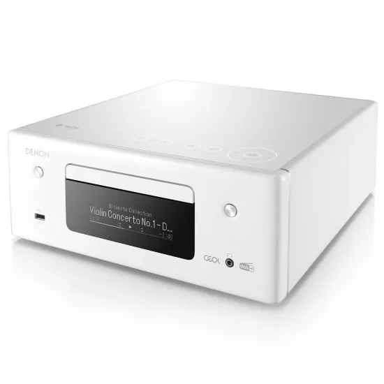 Amplificatoare multicanal (receivere) - Receiver AV stereo Denon RCDN-11 DAB White, audioclub.ro