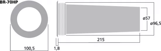 Tuburi bass reflex - Tub bass reflex Monacor BR-70HP | 57 x 215 mm, audioclub.ro