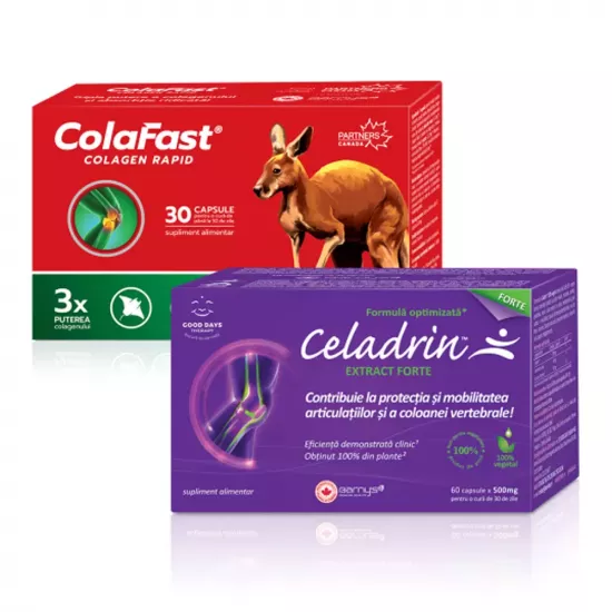 Celadrin Extract Forte 500mg, 60 capsule, Barny's + Colafast Colagen Rapid, 30 capsule, Barny's