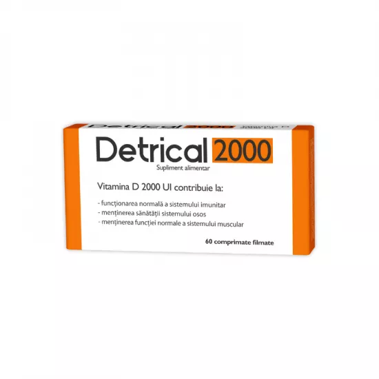 Detrical D3 2000 UI 60, comprimate, Zdrovit