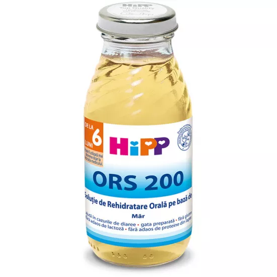 Ors 200, solutie de rehidratare, măr, 200 ml, HiPP