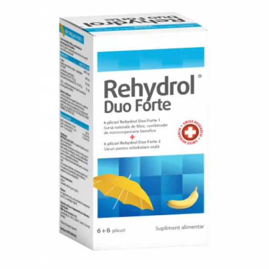 Rehydrol Duo Forte, 12 plicuri, MBA Pharma