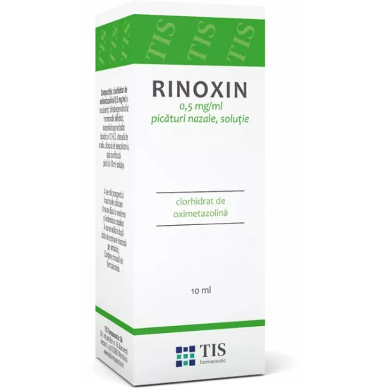 Rinoxin solutie nazala, 0,5 mg/ml, 10 ml, Tis Farmaceutic