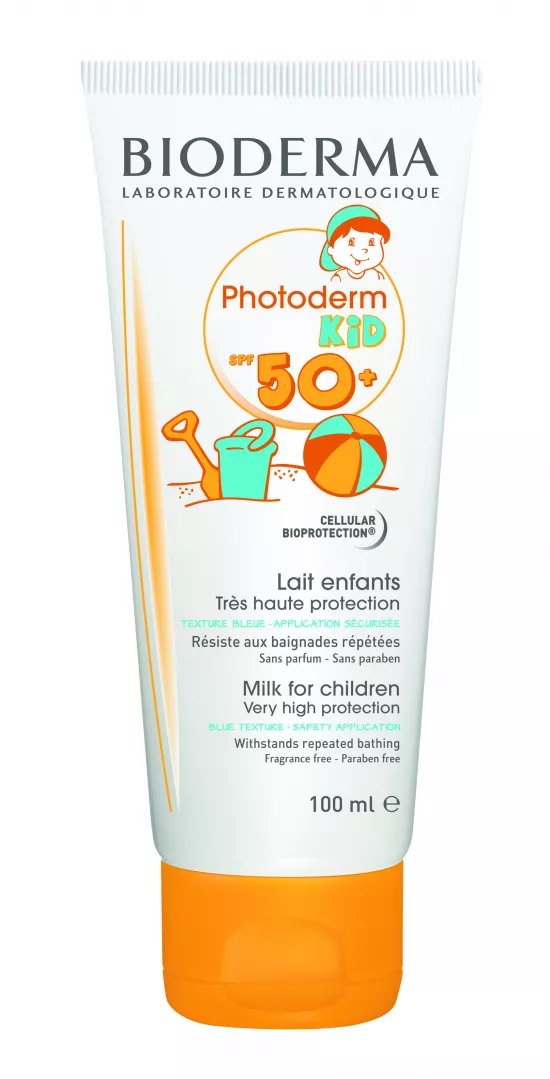 Lapte colorat protecție solară Photoderm Kid SPF 50+, 100 ml, Bioderma