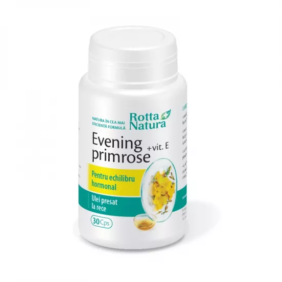 Evening Primrose + Vitamina E, 30 capsule