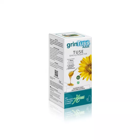 GrinTuss sirop de tuse pentru adulți, 180 ml, Aboca