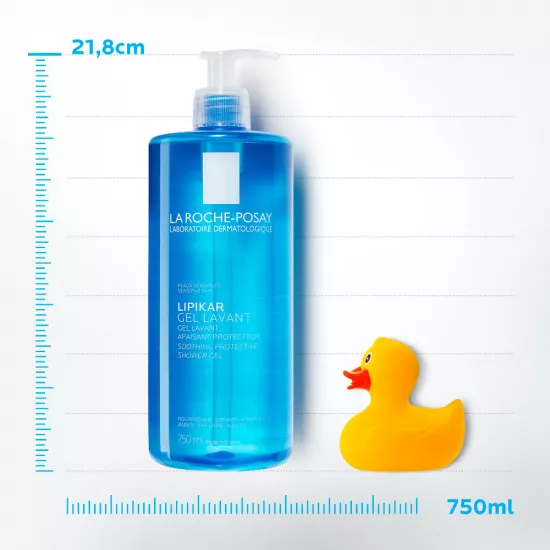 La Roche-Posay Lipikar Gel de spălare pentru piele sensibilă, bebeluși, copii, adulți, 750ml
