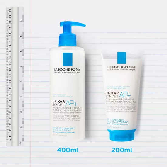 LA ROCHE-POSAY Lipikar SYNDET AP+ Cremă de spălare anti-iritații și anti-prurit pentru pielea uscată și predispusă la atopie, 200 ml