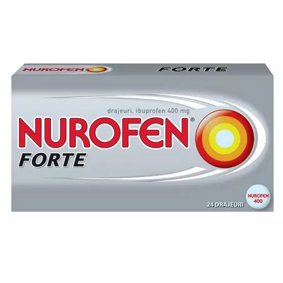 Nurofen Forte 400mg, 24 drajeuri, Reckitt Benkiser Healthcare