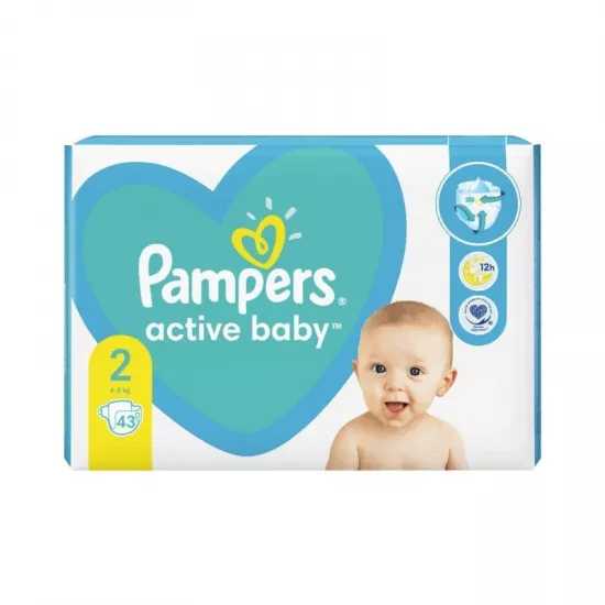 PAMPERS 2 ACT BABY 4-8KG 43 BUC 81709303