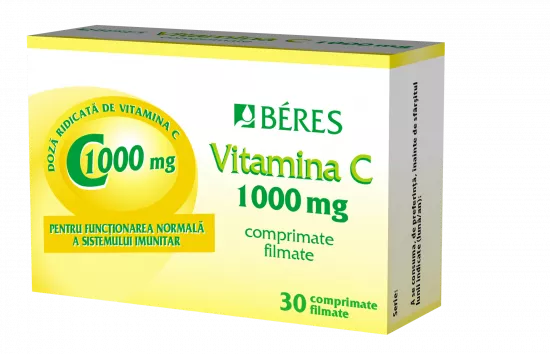 Vitamina C 1000mg, 30 comprimate, Beres Pharmaceuticals Co