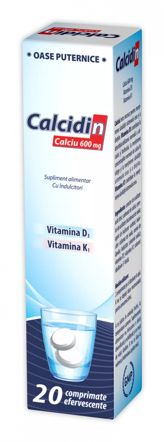 Calcidin, 20 comprimate efervescente, Zdrovit