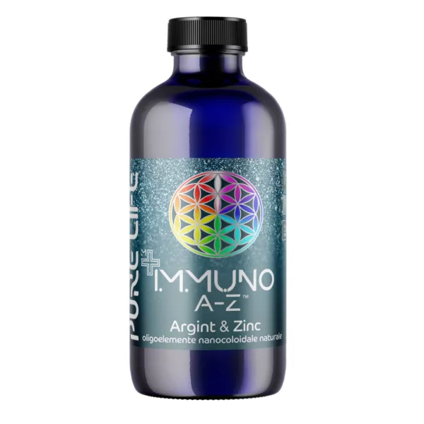 Mixuri nanocoloidale -  IMMUNO A-Z™ Argint și Zinc 35 ppm 240 ml cu măsură gradată, edera.ro