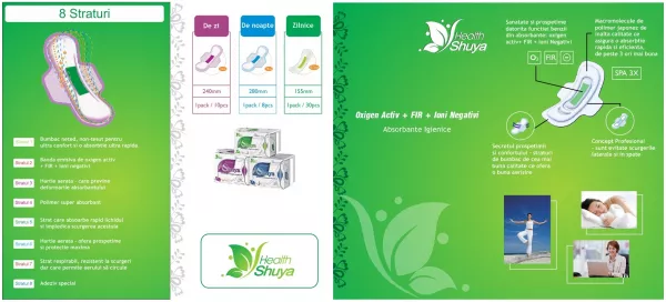 Absorbante Health Shuya de noapte 8 bucăți/pachet