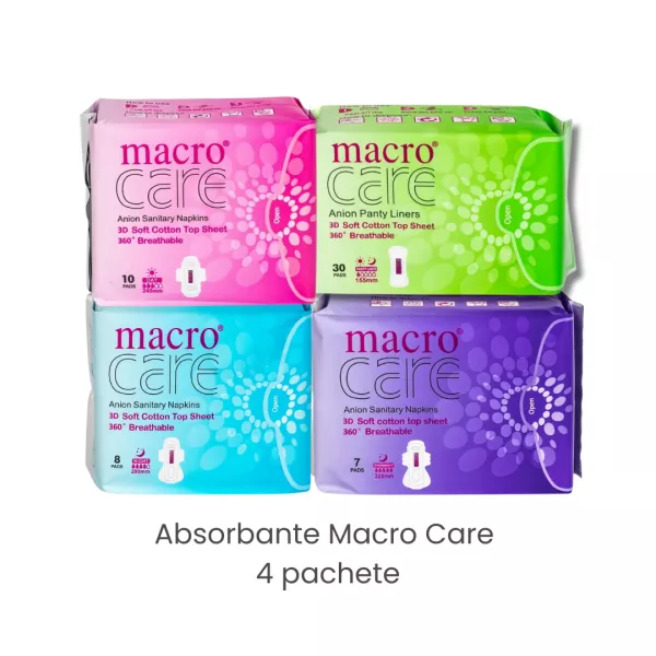 Absorbante Macro Care &ndash; 4 pachete 