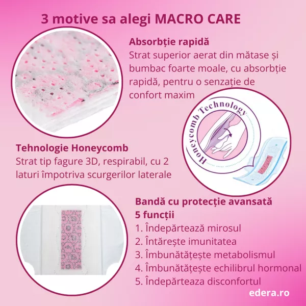 Absorbante Macro Care de noapte 8 bucăți/pachet