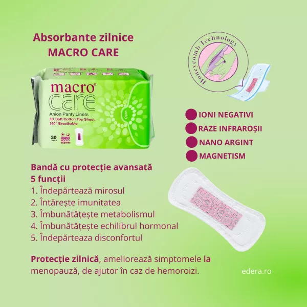 Absorbante Macro Care Zilnice 30 bucăți/pachet