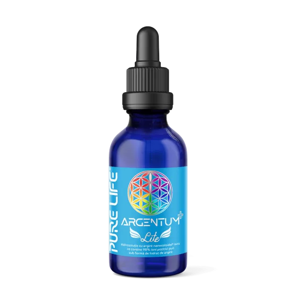 Argint nanocoloidal Copii < 4 ani - ARGENTUM+® LITE 5ppm 30 ml cu pipetă, edera.ro